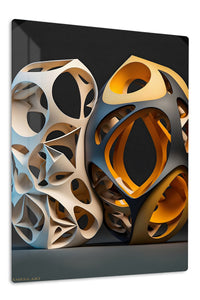 Ember Tide Vortex premium metal wall art – front view