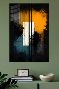 Retro Orbit Cascade metal wall art displayed in a modern interior