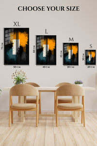 EMESA metal wall art size comparison guide for Retro Orbit Cascade