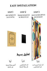 Magnetic mounting installation guide for Ochre Axis metal wall art