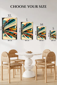 EMESA metal wall art size comparison guide for Faceted Geometric Totem