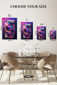 EMESA metal wall art size comparison guide for Radiant Eclipse Burst