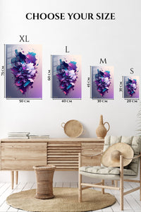 EMESA metal wall art size comparison guide for Fractured Gold Geometry