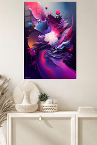 Monochrome Orbital Geometry metal wall art displayed in a modern interior