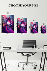 EMESA metal wall art size comparison guide for Monochrome Orbital Geometry