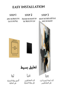 Magnetic mounting installation guide for Orbit Burst Abstract metal wall art
