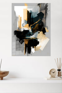 Orbit Burst Abstract metal wall art displayed in a modern interior