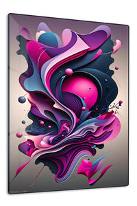 Celestial Prism Triangles premium metal wall art – front view