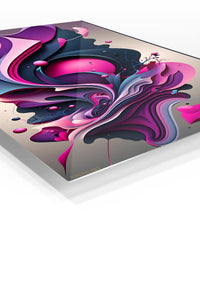 Celestial Prism Triangles premium metal wall art – angled view
