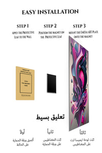 Magnetic mounting installation guide for Celestial Prism Triangles metal wall art
