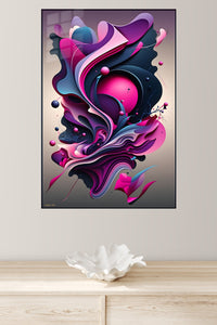 Celestial Prism Triangles metal wall art displayed in a modern interior