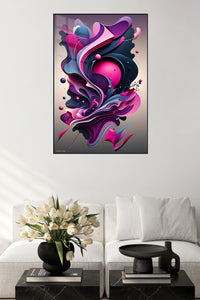 Celestial Prism Triangles metal wall art displayed in a contemporary living space
