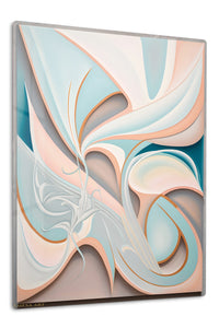 Radiant Magenta Currents premium metal wall art – front view
