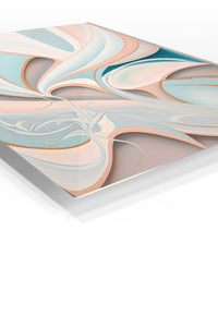 Radiant Magenta Currents premium metal wall art – angled view