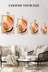 EMESA metal wall art size comparison guide for Layered Circle Geometry
