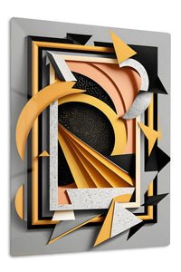 Botanical Orbit premium metal wall art – front view