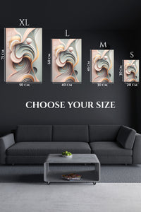 EMESA metal wall art size comparison guide for Geometric Mountain Forest in Gold