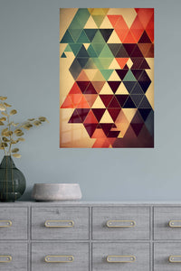 Fragments of the Mountain Passage metal wall art displayed in a modern interior