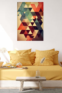 Fragments of the Mountain Passage metal wall art displayed in a contemporary living space