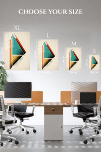 EMESA metal wall art size comparison guide for Layered Geometric Botanical Rhythm