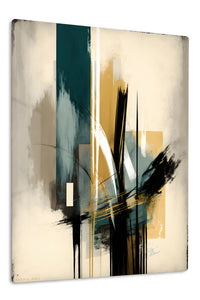 Chromatic Cube Cascade premium metal wall art – front view