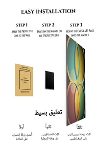 Magnetic mounting installation guide for Neon Prism Geometry metal wall art