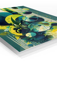 Gilded Geometry in Motion premium metal wall art – angled view