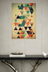 Coral Orbit Garden metal wall art displayed in a modern interior