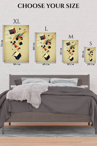EMESA metal wall art size comparison guide for Celestial Triangle Balance