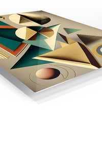 Emerald Orbit premium metal wall art – angled view