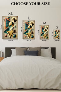 EMESA metal wall art size comparison guide for Emerald Orbit