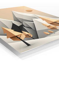 Sunlit Botanical Orbit premium metal wall art – angled view