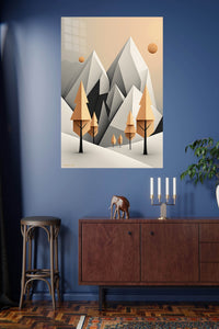 Sunlit Botanical Orbit metal wall art displayed in a modern interior