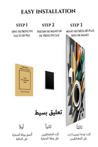 Magnetic mounting installation guide for Obsidian and Ivory Brushwork metal wall art