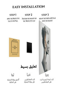 Magnetic mounting installation guide for Golden Orbital Spiral metal wall art