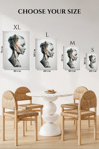 EMESA metal wall art size comparison guide for Golden Orbital Spiral