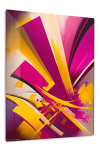 Golden Axis Abstract premium metal wall art – front view
