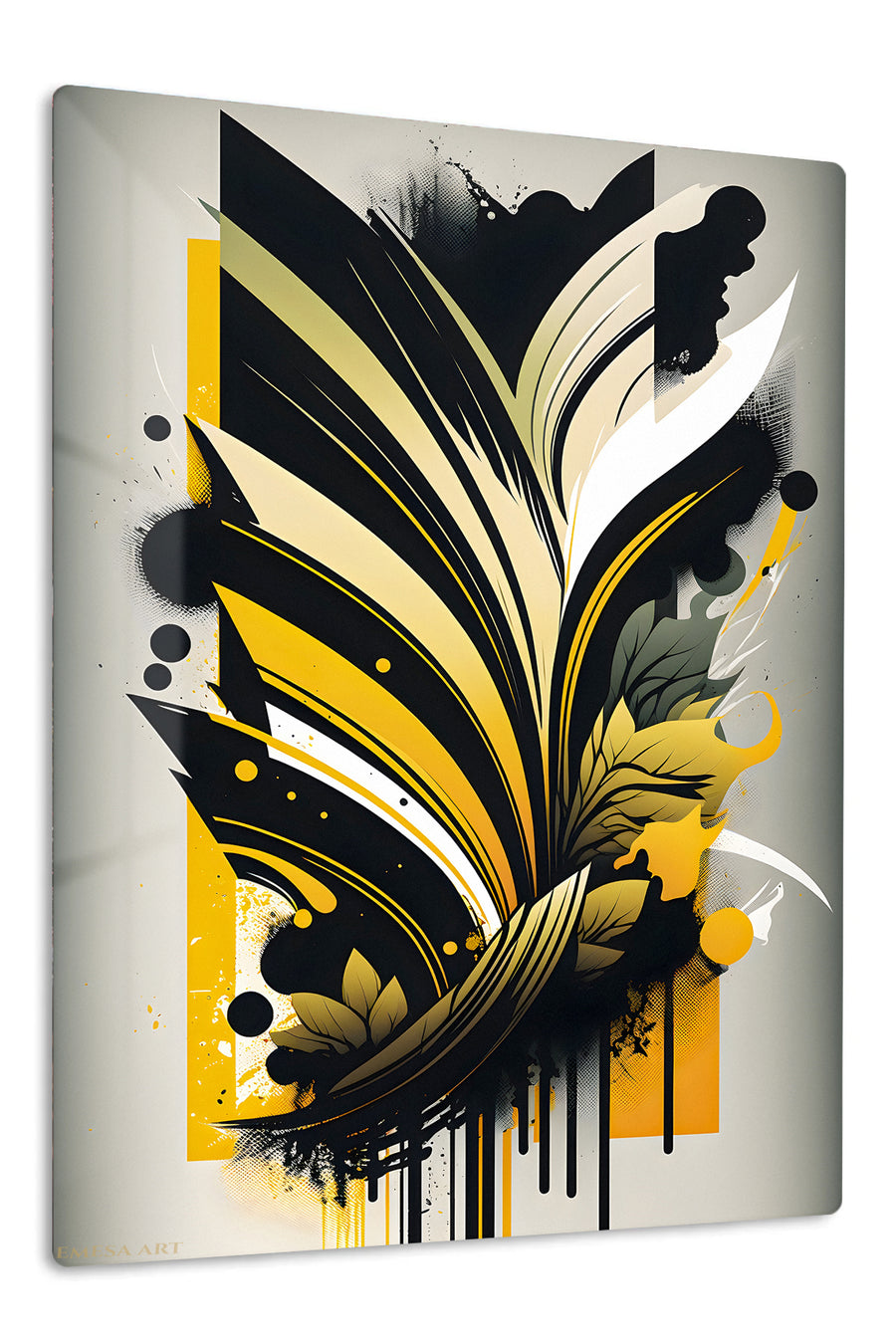 Prismatic Mountain Ascent premium metal wall art – front view