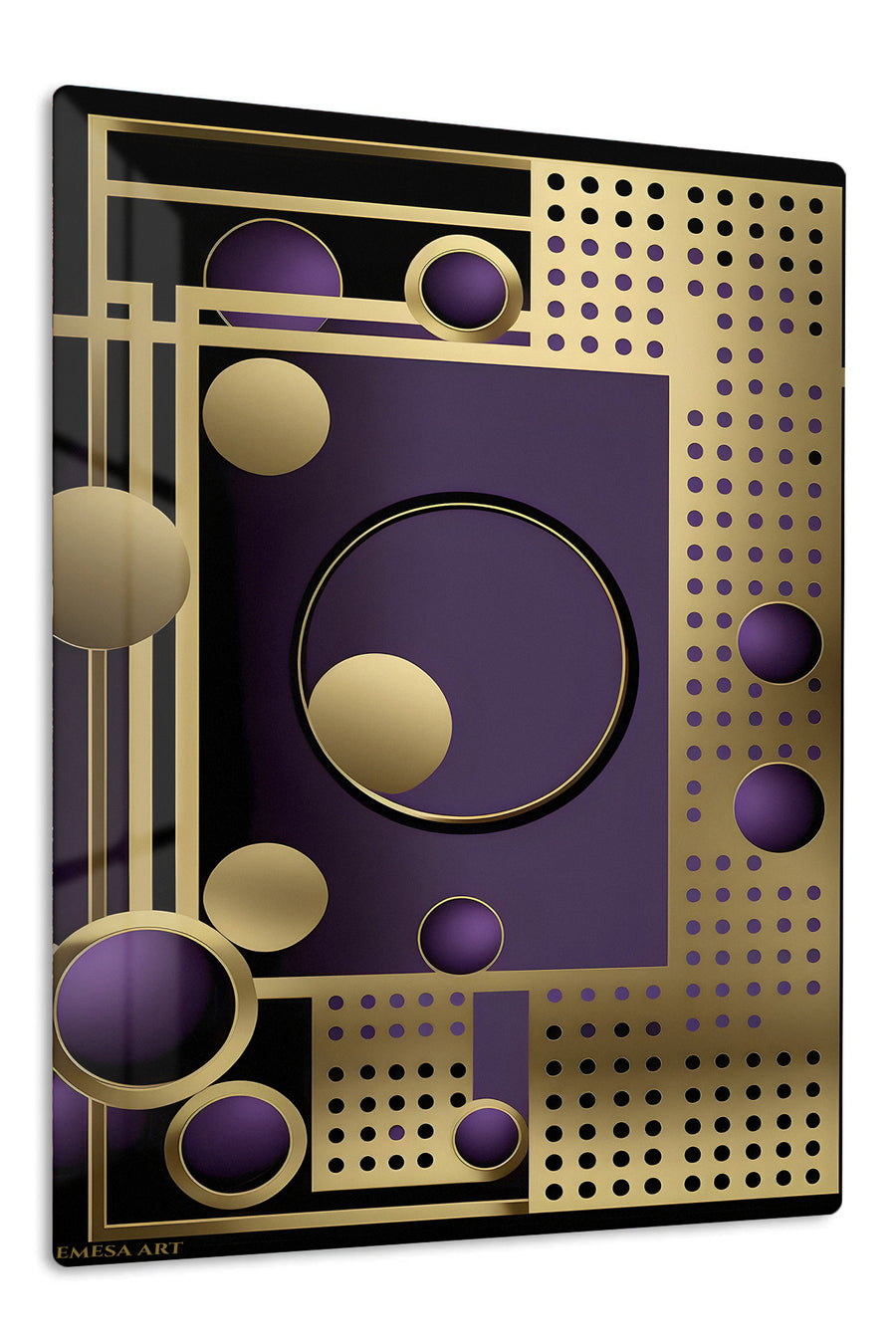Prismatic Burst premium metal wall art – front view