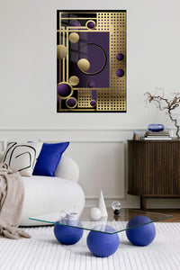 Prismatic Burst metal wall art displayed in a contemporary living space