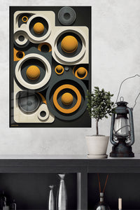 Crimson Liquid Rift metal wall art displayed in a modern interior