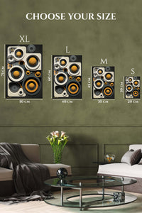 EMESA metal wall art size comparison guide for Crimson Liquid Rift