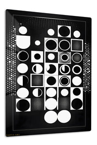 Amber Current Abstract premium metal wall art – front view