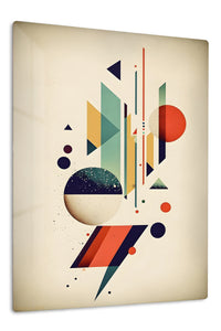 Orbiting Color Forms premium metal wall art – front view