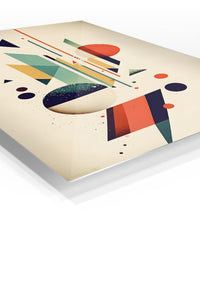Orbiting Color Forms premium metal wall art – angled view