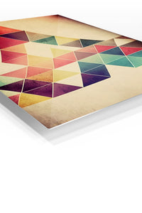 Turquoise Gold Mineral Vein premium metal wall art – angled view