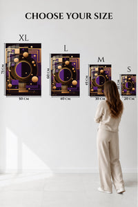 EMESA metal wall art size comparison guide for Crimson Rift