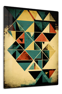 Radiant Geometric Orbit premium metal wall art – front view