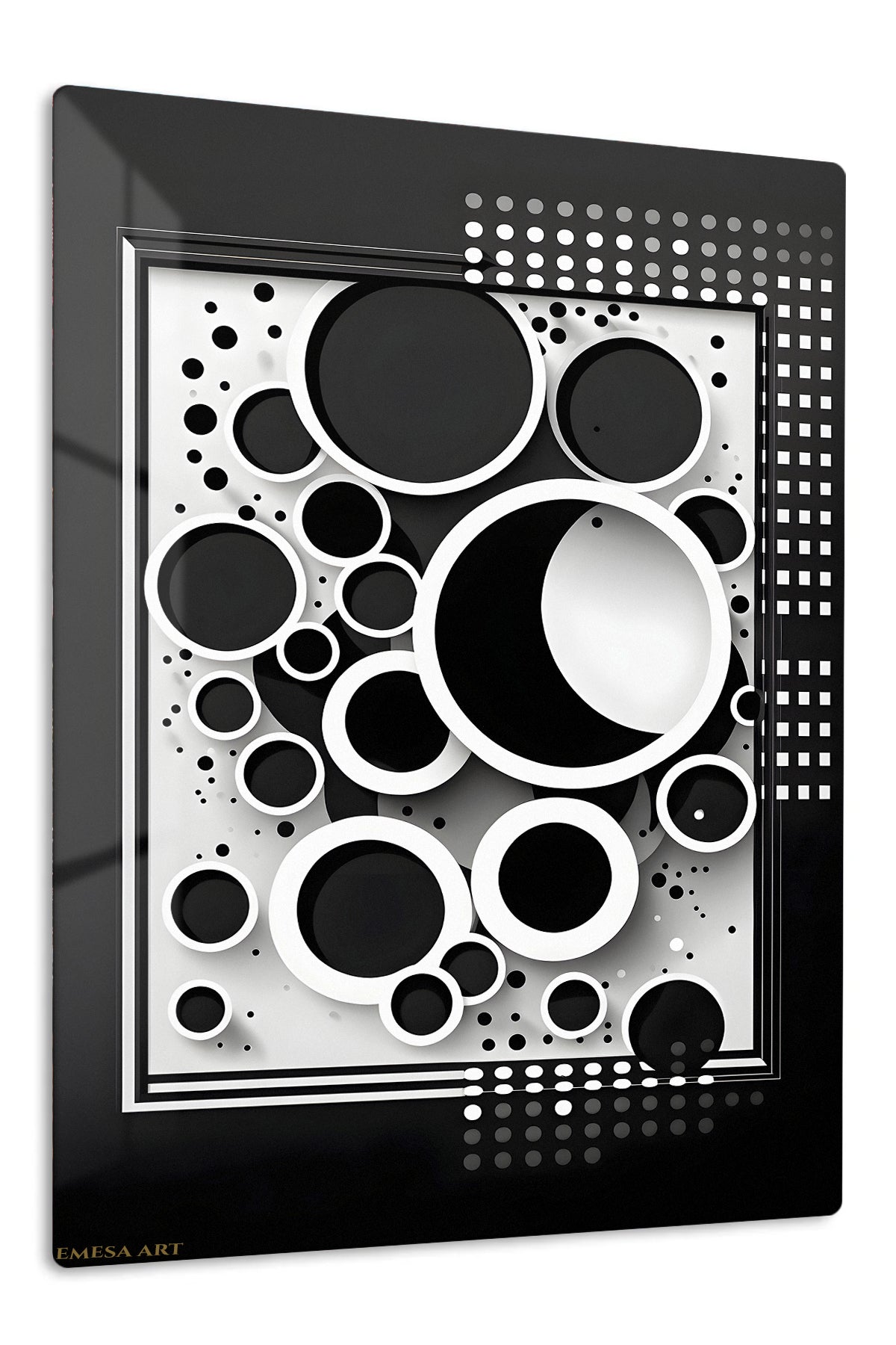 Layered Spectrum Geometry premium metal wall art – front view