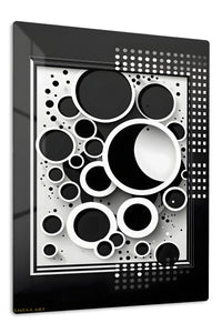 Layered Spectrum Geometry premium metal wall art – front view